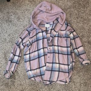 Flannel hoodie
